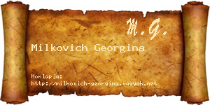 Milkovich Georgina névjegykártya